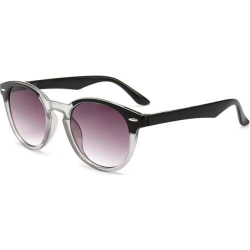 NONOR Dual Focus Reading Glasses Gray Lenses Fashion Men and Women Reading Glasses Outdoor Fishing Sunglasses Round Glasses