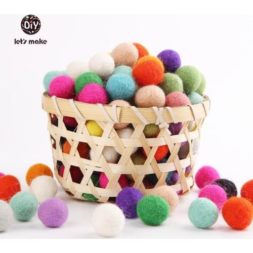 Lets Make 2cm Wool Felt Ball 120 Multicolour Felt Balls Wool Gumball Beads Wholesale Bulk Craft Decoration DIY