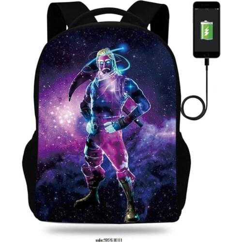Casual Fortnite Usb Charge Backpack Boys Girls School Bag Men Women Rucksack School Bag Teens Daily New Fortres Knapsack