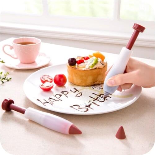 Silicone Food Writing Pen Cake Cookie Cream Pastry Chocolate Decorating Tools DIY Pastry Nozzles kitchen Accessories