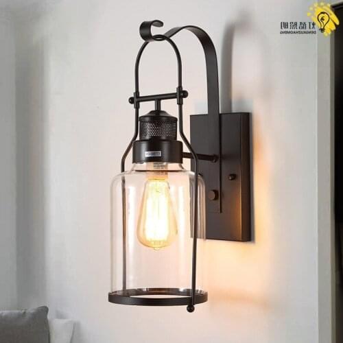 Modern Wall lamp Metal Led Wall light for home/bathroom/bedroom/living room decor Glass shade wandlamp