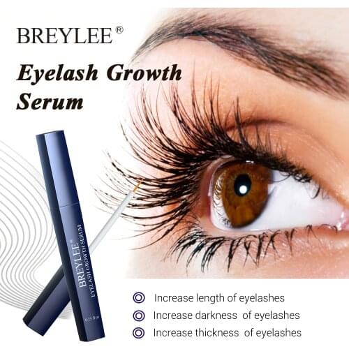 BREYLEE Eyelash Growth Eye Serum Eye Lash Treatment Liquid Longer Fuller Thicker Eyelashes Enhancer Eye Care Beauty Products