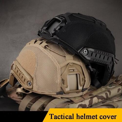 Tactical FAST Helmet Mesh Cover with Hook&loop Hunting Shooting CS Helmet Cover Airsoft Paintball Wargame Fast Helmet Gear Cover