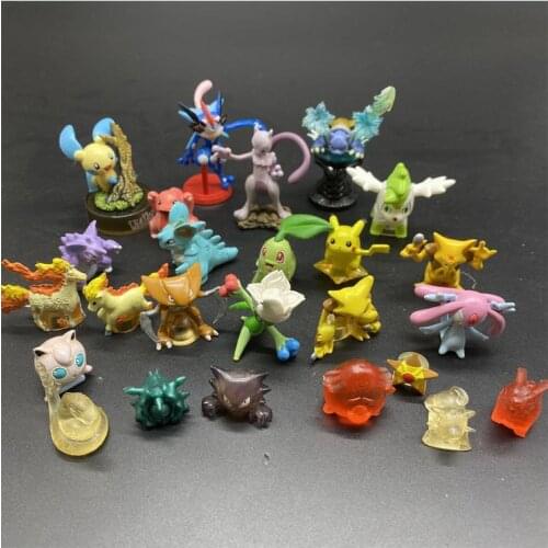 TOMY Pokemon Genuine Action Figure MiNi MC Greninja Mewtwo Decoration Static Model Doll Interactive Toy Gift