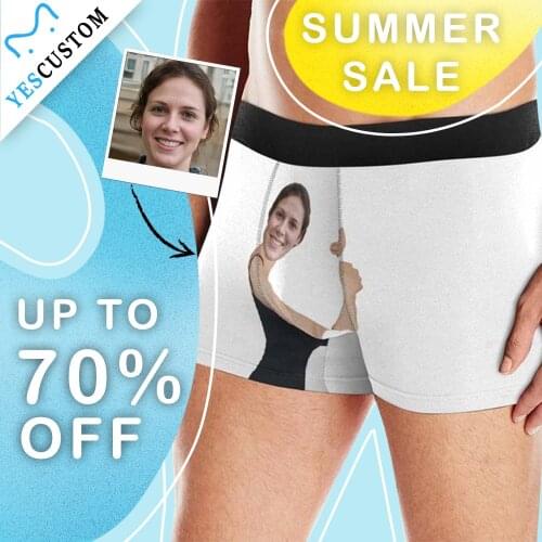 M Yescustom Custom Face Hug My Treasure Men All-Over Print Boxer Briefs Funny Valentines Day Wedding Husband Gift Underwear