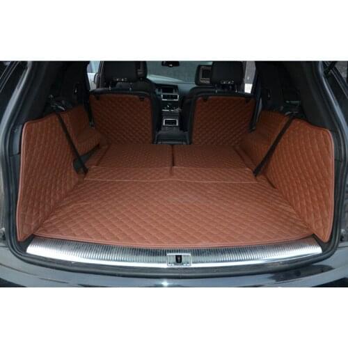 Good quality! Special car trunk mats for Audi Q7 7 seats 2014-2006 durable waterproof cargo liner mats boot carpets for Q7 2013