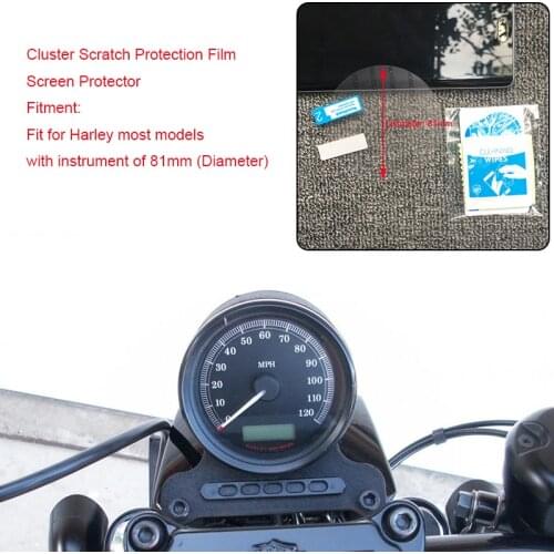MTCLUB for Harley-Davidson Sportster 1200 Forty Eight Iron 883 Seventy Two 81mm Cluster Scratch Protection Film Screen Protector