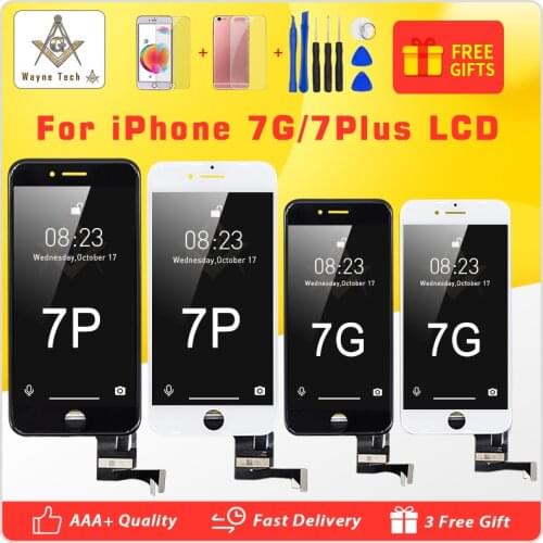 100% AAA Quality Display For iPhone 7 7plus LCD Touch Replacement Screen Digitizer Assembly No Dead Pixel Top Sale Free Ship