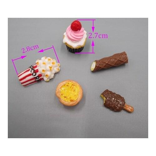 2cm--5cm Mini Simulation Cake Egg Tart Ice Cream Chocolate for 1/3 1/4 1/6 BJD SD doll And Kelly Furniture Monster Hight dolls a
