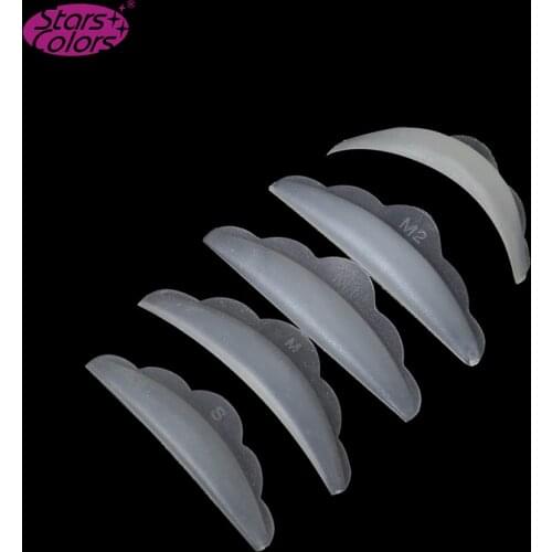 50 Bags/lot 5 different Size Reuseable Eyelash Perm Pods S M M1 M2 L Silicone Lashes perming lifting Beauty Makeup