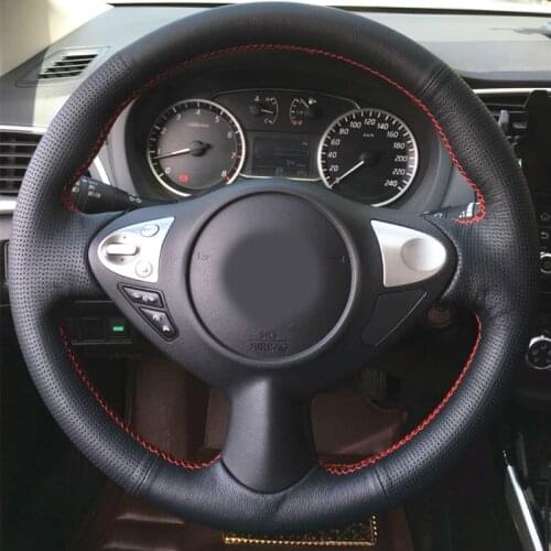 Car-stying genuine leather car steering wheel cover Car accessories For Nissan Sentra Juke Maxima Infiniti FX FX35 FX37 FX50