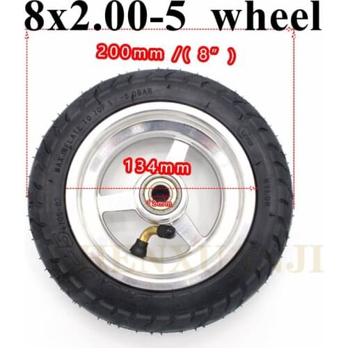 8x2.00-5 Tubeless Tire Wheel Tyre 8X2.00-5 wheel hub For Kugoo S1 S2 S3 C3 MINI Electric BIKE