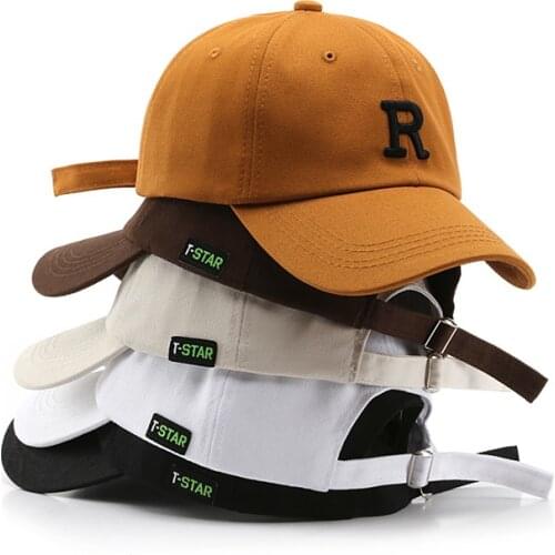 3D Embroidery R Letter Baseball Cap For Men Women Summer Kpop Cotton Visor Snapback Cap Streetwear Hip Hop Caps Sun Trucker Hats