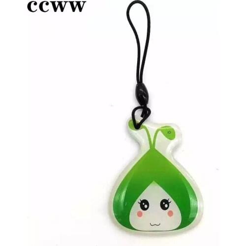 Lovely Pattern ID 125KHZ EM4305 Rewritable Blank Keyfobs RFID Waterproof Clone Copy Key Token Tag Keychain Smart Card 1pcs