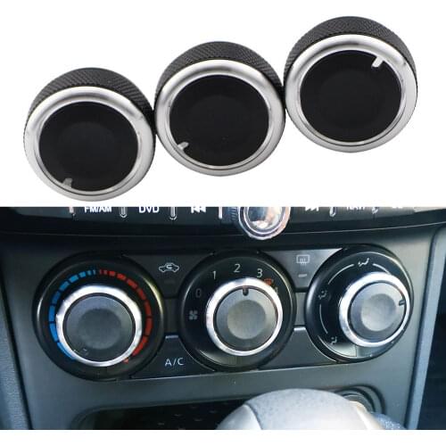 Color My Life 3Pcs/Set Car AC Knob Parts Air Conditioning Heat Control Switch Knob Accessories For Honda City Crider Jazz Fit