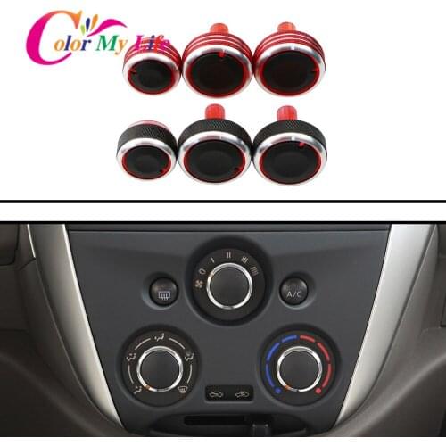 Color My Life for Nissan Sunny N17 March K13 Car AC Heater Climate Control Knob Panel Switch Knobs Air-Con Buttons Dials