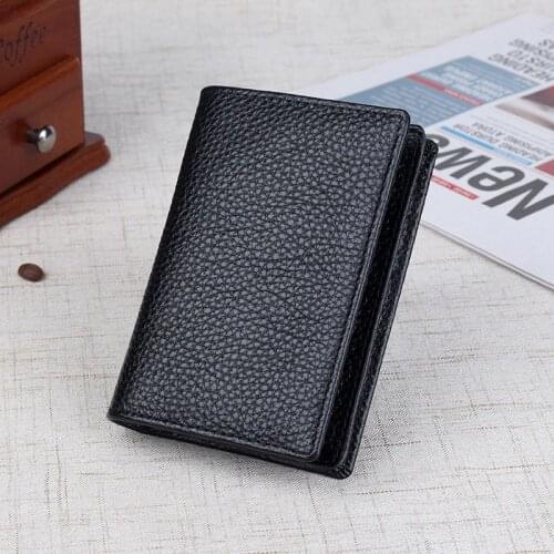 Genuine Leather Women Wallets Mens wallet Passport cover wallet Card Holder Coin Purse short Purse Clutches MINI Money Wallets