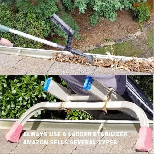 Roof Cleaning Hook Ergonomic Gutter Cleaning Tool Cleaning Spoon Roof Sink Cleaning Tool Suitable for Garden and Kettle Town