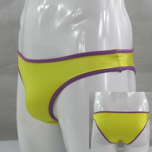 Low Rise Mens Underwear G2731 Flat Front Seamless bikini contrast edge