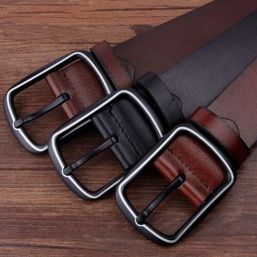 Mens Fashion Vintage Business Brand Leather New Belt With Jeans Designer Design High Quality Young And Middle-aged Belt