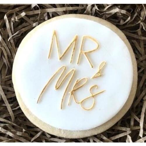 Cake decoration mr mrs acrylic board Cutter reverse stamp embosser Fondant plastic Mould tools Baking