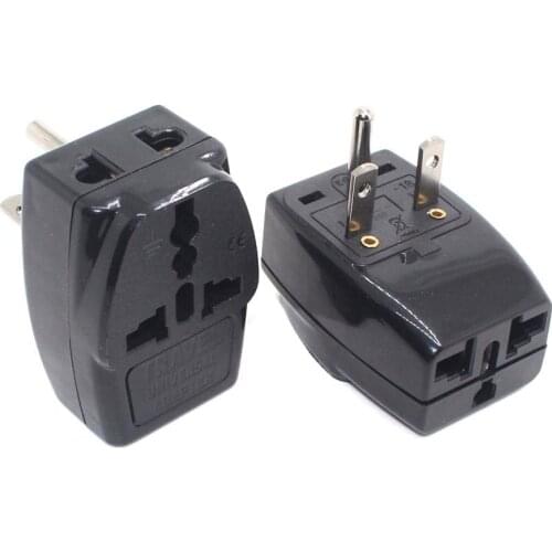 North American Converter, Universal to NEMA 6-15P US Power Travel Adapter, 15A 250V Plug
