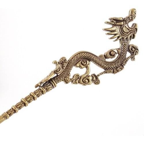 Portable Brass Cigar Pass Needle Cigar Smoker Dragon Dredge Loose Cigarette Needle Drilled Smoking Accessories Mens Gift