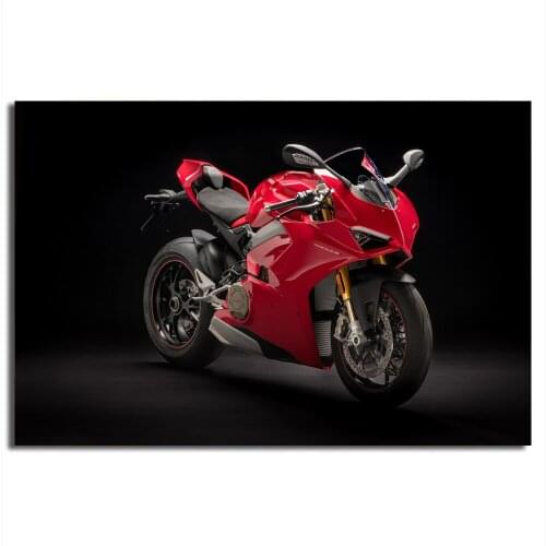 Superbike Ducati Panigale V4 Red Sport Motorcycle Wall Art Posters Canvas Prints DIY Framed Paintings for Living Room Decor