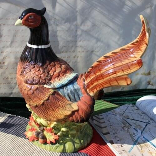 HAND-PAINTED CERAMIC EMBOSSED UNDERGLAZE COLOR SNACKS DRIED FRUIT CANS CHRISTMAS TURKEY HOME DECORATION ORNAMENTS