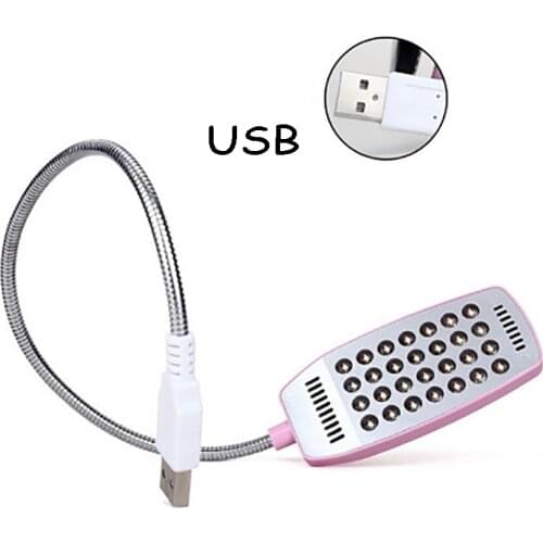 28 LEDs USB Light Energy Save Book Lamp 360° Flexible Laptop Computer Desk Light Reading Learning Lighting Metal Hose