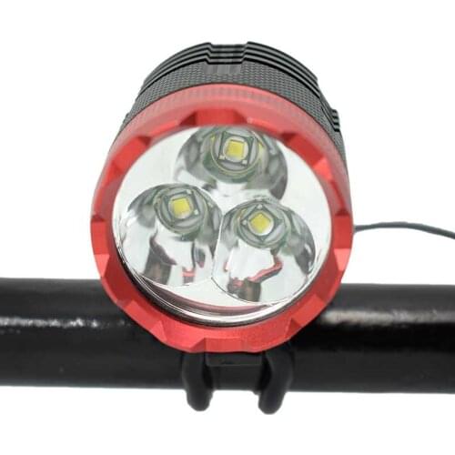 WasaFire 3*T6 LED Bicycle Front Light Waterproof Bike Headlight 3 Modes 3800lm Outdoor Super Bright Night Riding Cycling Lamps