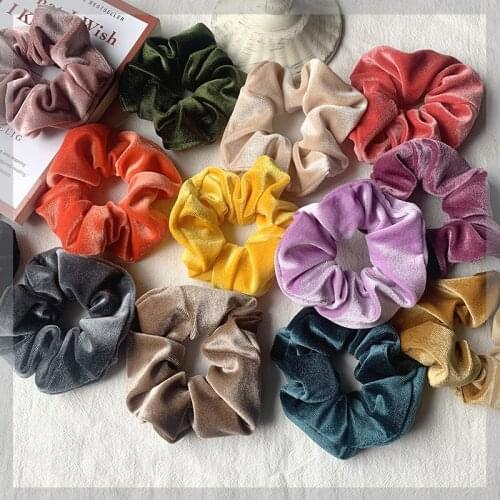 Golden Velvet Womens Headwear Hair Bands scrunchies Headdress hair ties acsesorios para el cabello Women Hair Accessories