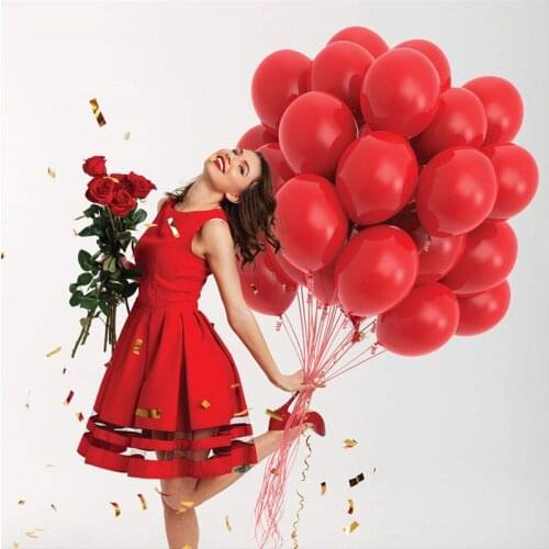 10/20Pcs 2.3g Red Black Latex Balloons Happy Birthday Party Adult Wedding Decorations Balloon Kids Baby Shower Air Balls Globos