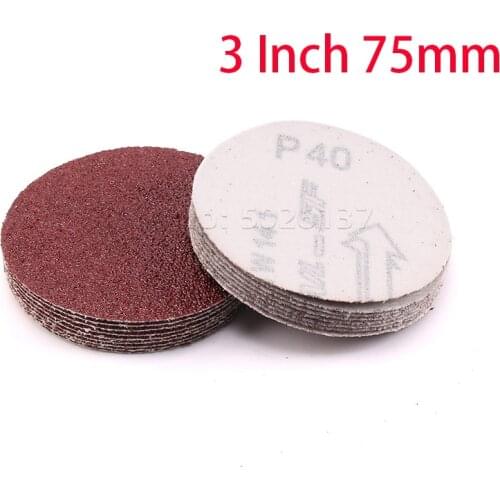 10 Pcs3 Inches Dry Grinding White Abrasive Paper Sandpaper Sucker Sanding Disc Electric Grinder Accessories Tool Flocking Pad