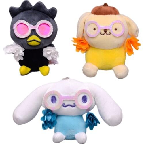 10CM Cute Cartoon Anime Kawali Soft Toy BADTZ MARU XO Cinnamoroll Dog Purin Fashion Doll Plush Pendant Gift Kids Toys