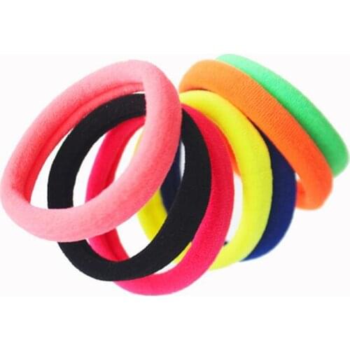 100PCS Women 4CM Candy Color Nylon Elastic Hair Bands Hair Rope Ponytail Holder Rubber Bands Scrunchie Headband Hair Accessories