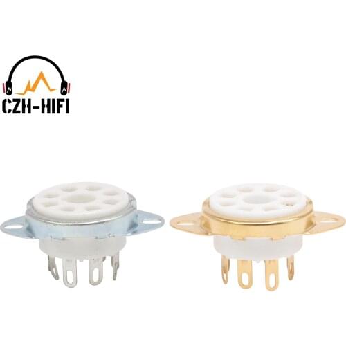 12PCS 8PIN TUBE SOCKET K8A Octal Ceramic VALVE BASE for EL34 6550 KT88 274B 5AR 6L6 6V6 Vintage Audio Amplifier DIY Tin Plated