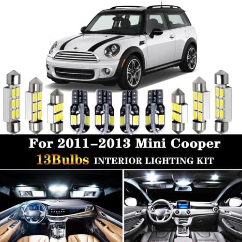 13pcs Error free for 2011-2013 Mini Cooper S Base Countryman R60 LED Lamp Interior Light Kit Package