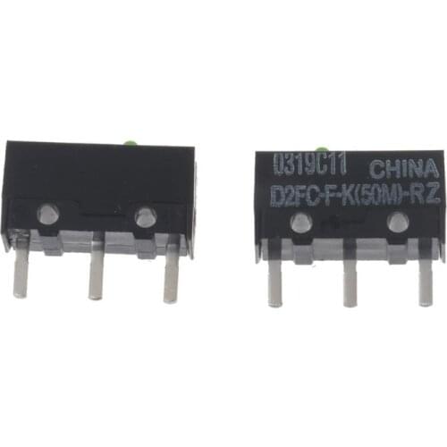 2Pcs Original Mouse Micro Switch D2FC-F-K(50M)-RZ Green Dot 50 Millions click lifetime for razer 32CB