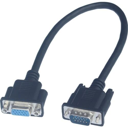 30cm Inside 15Pin Full HD VGA D-Sub RGB Projector Short Video Cable Cord Male to Female for Monitor
