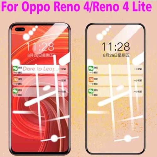 3D Full Glue Tempered Glass For OPPO Reno 4 5G Full Cover 9H film Explosion proof Screen Protector For OPPO Reno 4 Lite 5G