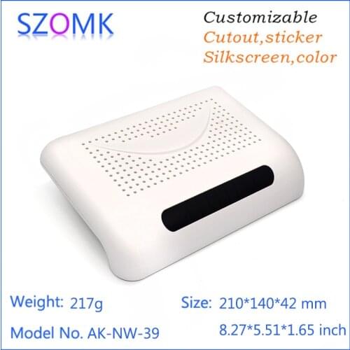 4 pcs, 210*140*42mm wall mount szomk wifi router electronics plastic enclosure project box pcb network distribution box