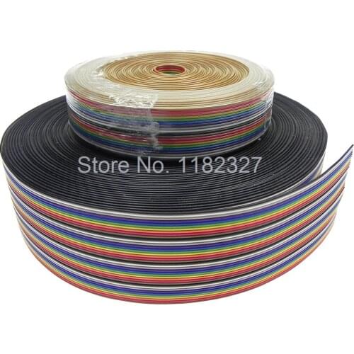 5 meter/lot) Flat Flex Color Rainbow Ribbon Cable wire 40P ribbon cable 1.0 MM Pitch Dupont Line