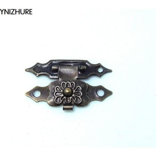 50pcs 30*18mm Hot Sale Jewelry Box Latches Latch Fast Shipping New Small Box Hardware Lock Bronze Antique For Retro Hasp