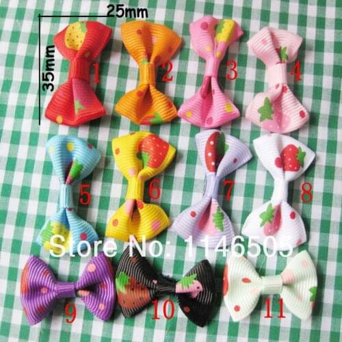 50pcs 35*25mm Ribbon Printing Cute Bowtie tie Garment Craft accessory /gift decorated/satin silk flower/ package accessory