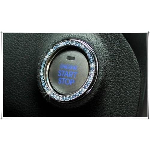 Hot sale Car Diamond Ignition Switch Decoration Key Ring Sticker Accessories For Dacia duster logan sandero stepway lodgy mcv 2