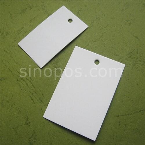 White Paper Tag Blank Stringless, unstrung packaging label clothes apparel price tags gift hang tag cardboard merchandise ticket