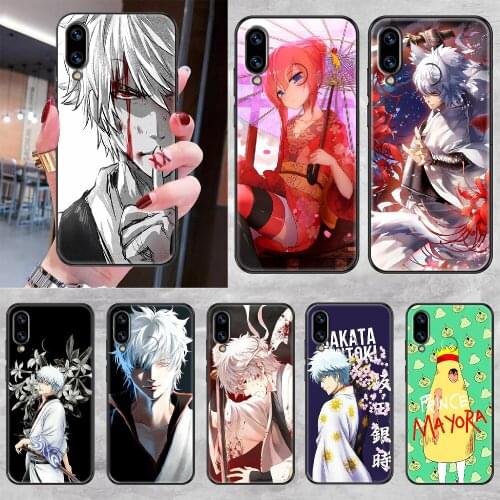 Anime GINTAMA Phone case For Huawei Honor 6 7 8 9 10 10i 20 A C X Lite Pro Play black soft shell 3D bumper fashion coque