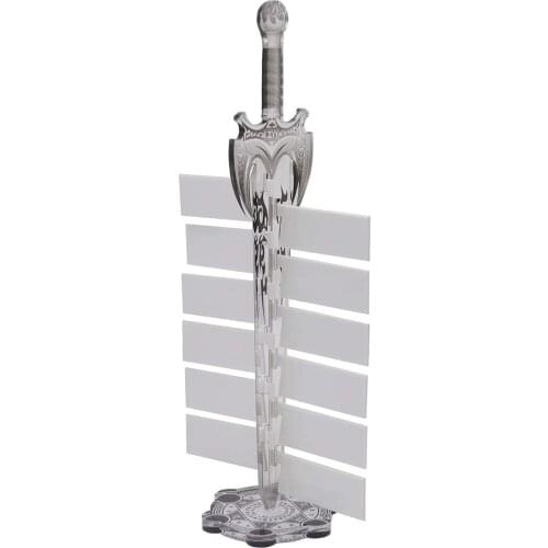 D&D Initiative Tracker Acrylic Laser Cut Sword in Magic Circle Base with 12 PCS Erasable Taken Flags