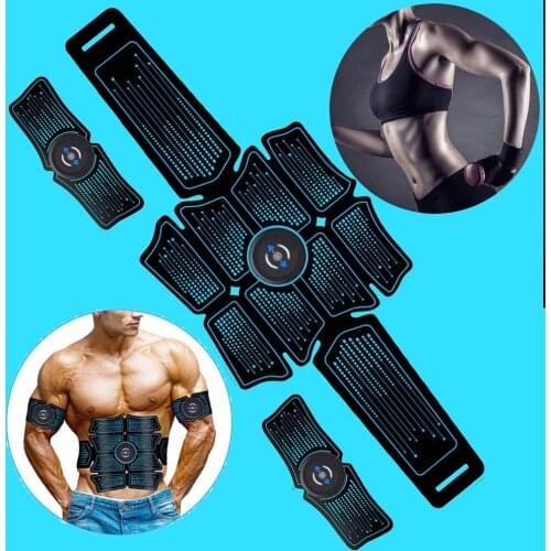 Home Gym Electrostimulation Abdominal Muscle Stimulator EMS Abs Hip Trainer Muscles Toner USB Charged Exercise Fitness Equipment